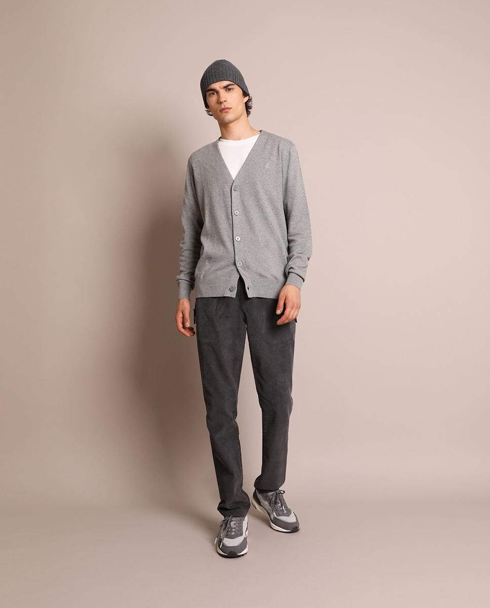 Серый мужской вязаный жакет на пуговицах Scalpers, серый
Серый мужской вязаный жакет на пуговицах Scalpers, серый