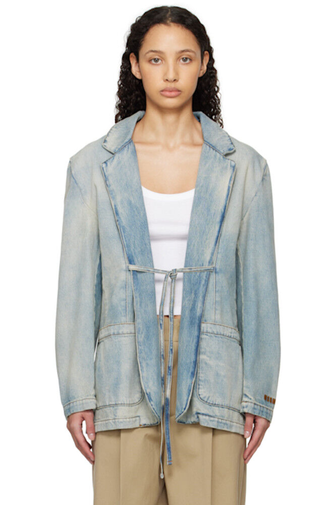 Синяя выцветшая джинсовая куртка MSGM
Синяя выцветшая джинсовая куртка MSGM