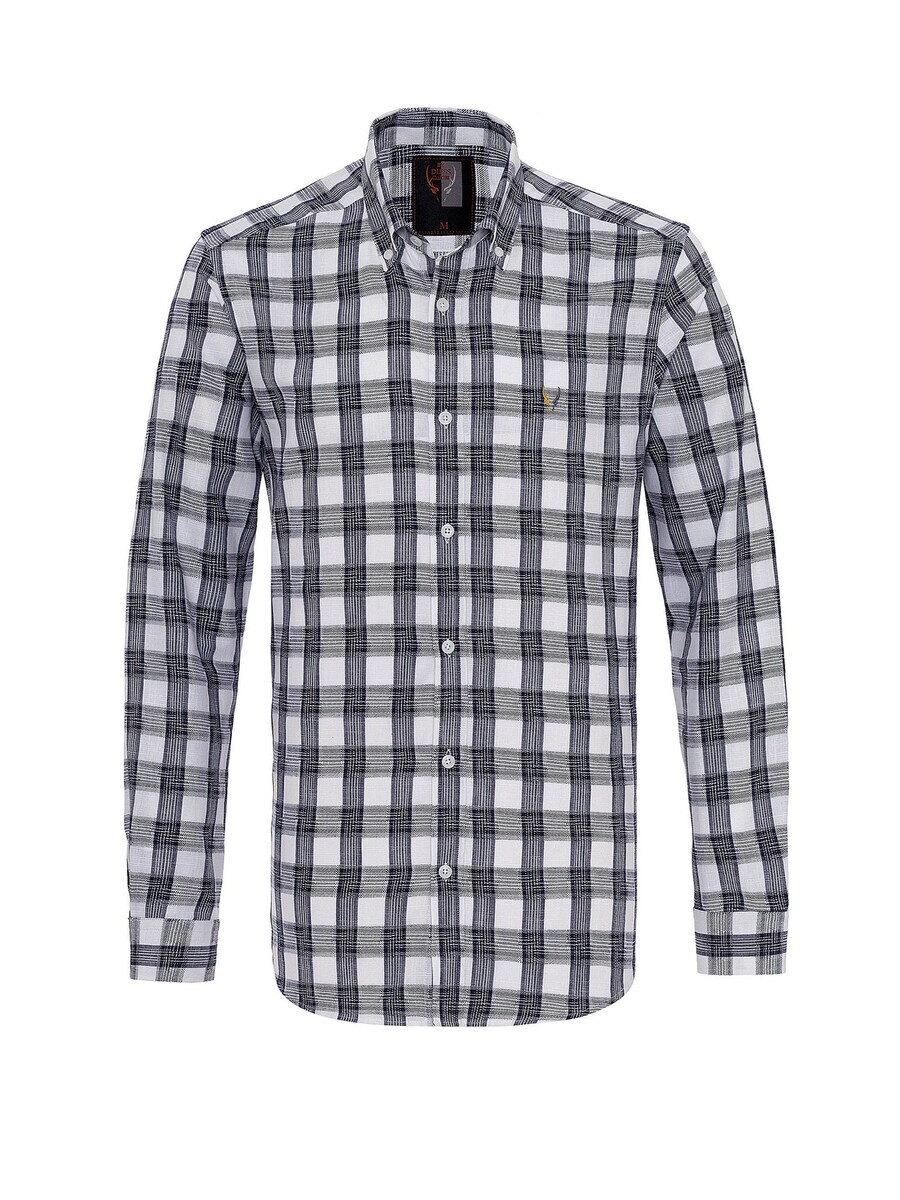 Клетчатая рубашка By Diess Collection Slim fit Button Up Shirt, черный/белый
Клетчатая рубашка By Diess Collection Slim fit Button Up Shirt, черный/белый