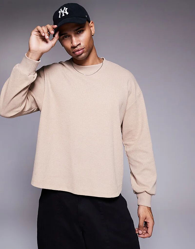 Футболка свободного кроя с длинными рукавами бежевого цвета ASOS DESIGN
Футболка свободного кроя с длинными рукавами бежевого цвета ASOS DESIGN
