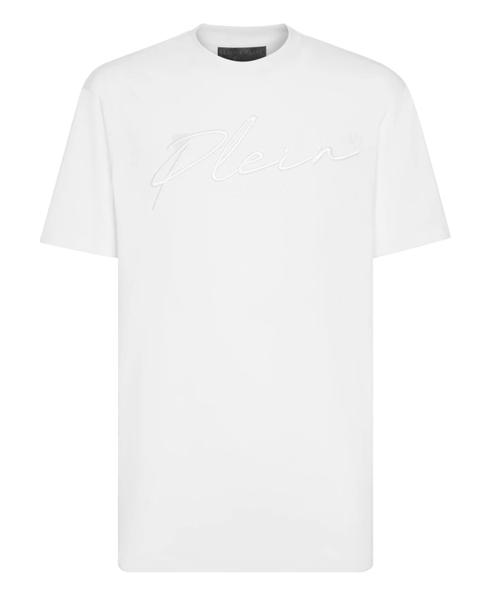 Футболка с круглым вырезом, с коротким рукавом и фирменным знаком. Philipp Plein, белый
Футболка с круглым вырезом, с коротким рукавом и фирменным знаком. Philipp Plein, белый