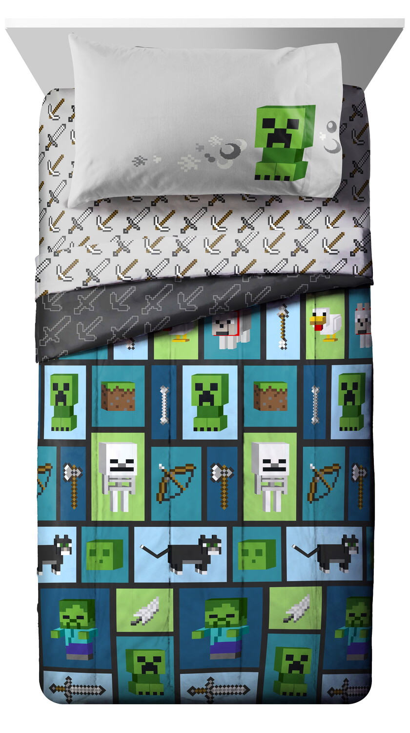 Полный комплект постельного белья Minecraft Kids Bed-in-a-Bag с двусторонним одеялом, игровое постельное белье, цвет Minecraft
Полный комплект постельного белья Minecraft Kids Bed-in-a-Bag с двусторонним одеялом, игровое постельное белье, цвет Minecraft