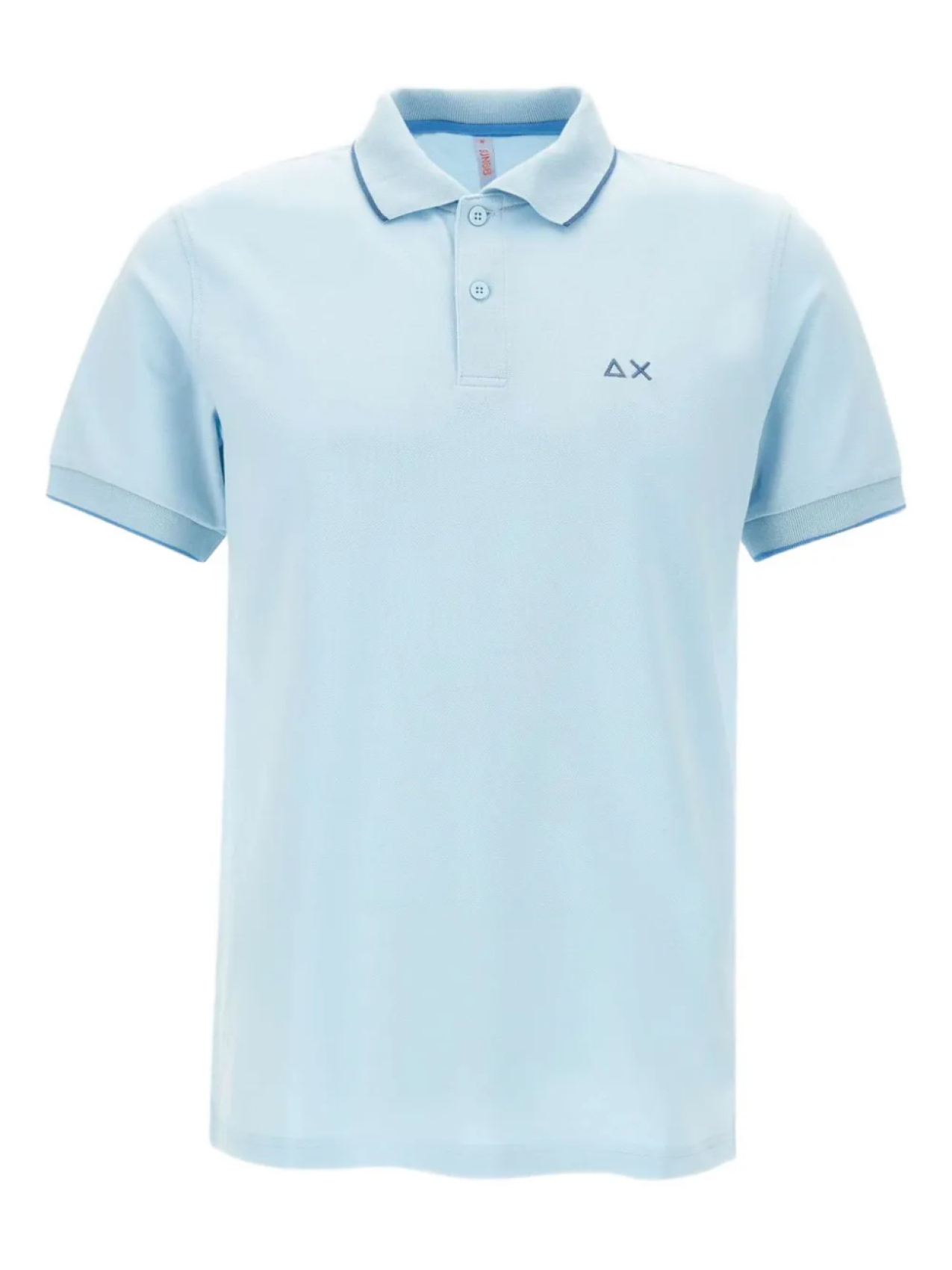 Рубашка поло с вышитым логотипом Sun68, синий 
Рубашка поло с вышитым логотипом Sun68, синий