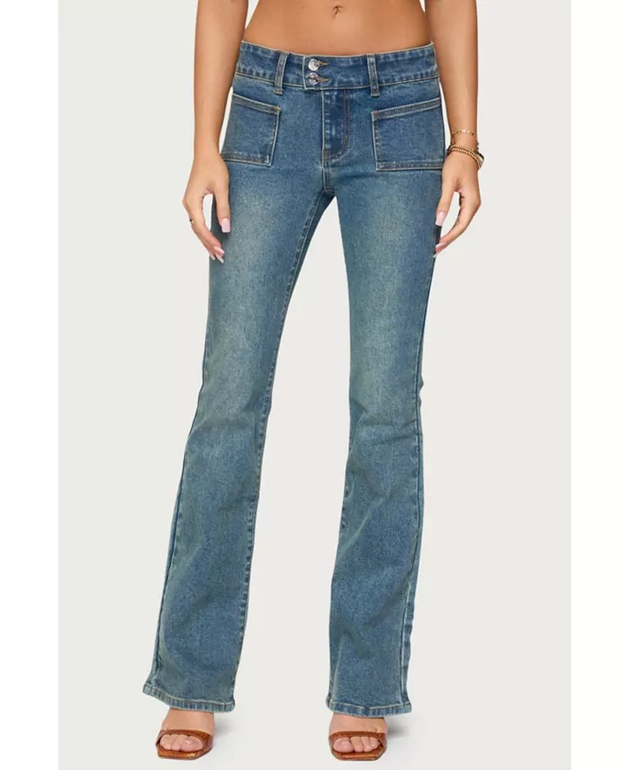 Женские джинсы Mattea с низкой талией и клешем Edikted, синий
Женские джинсы Mattea с низкой талией и клешем Edikted, синий