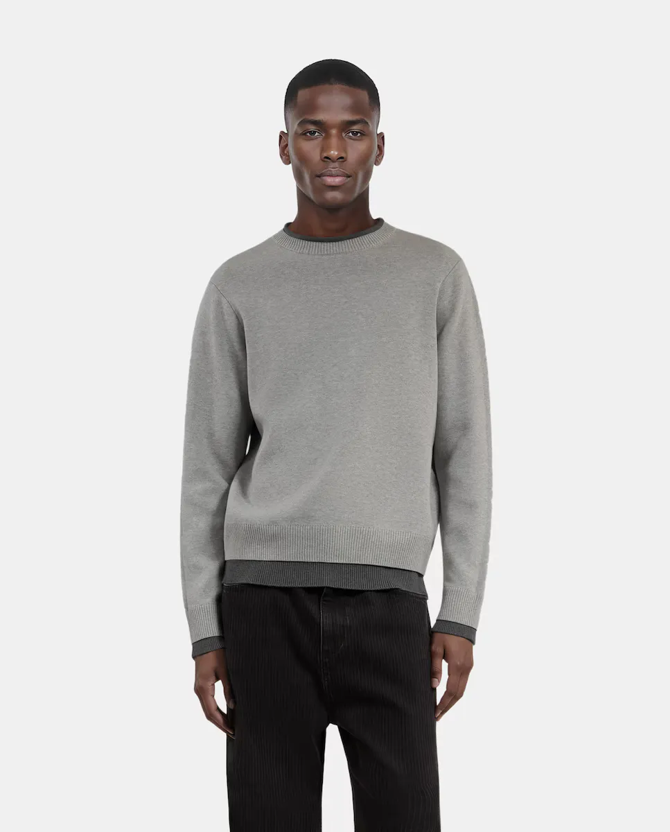 Мужской однотонный свитер с круглым вырезом The Kooples, серый
Мужской однотонный свитер с круглым вырезом The Kooples, серый