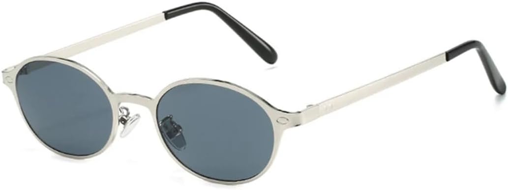 Винтажные классические женские солнцезащитные очки в маленькой овальной металлической оправе с заклепками, мужские панк-очки с защитой от УФ-излучения UV400 TVTBBVV, Silver Gray
Винтажные классические женские солнцезащитные очки в маленькой овальной металлической оправе с заклепками, мужские панк-очки с защитой от УФ-излучения UV400 TVTBBVV, Silver Gray