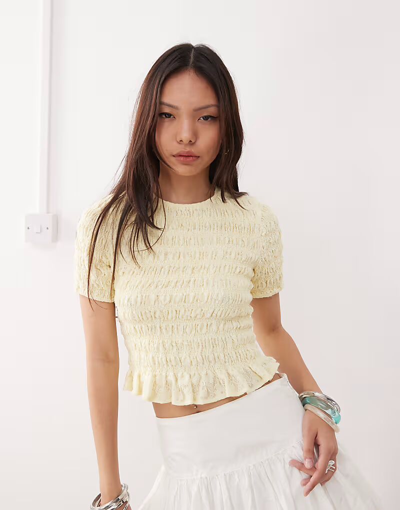 Кружевной топ с присборенной юбкой Amy Lynn Eleanor лимонного цвета
Кружевной топ с присборенной юбкой Amy Lynn Eleanor лимонного цвета