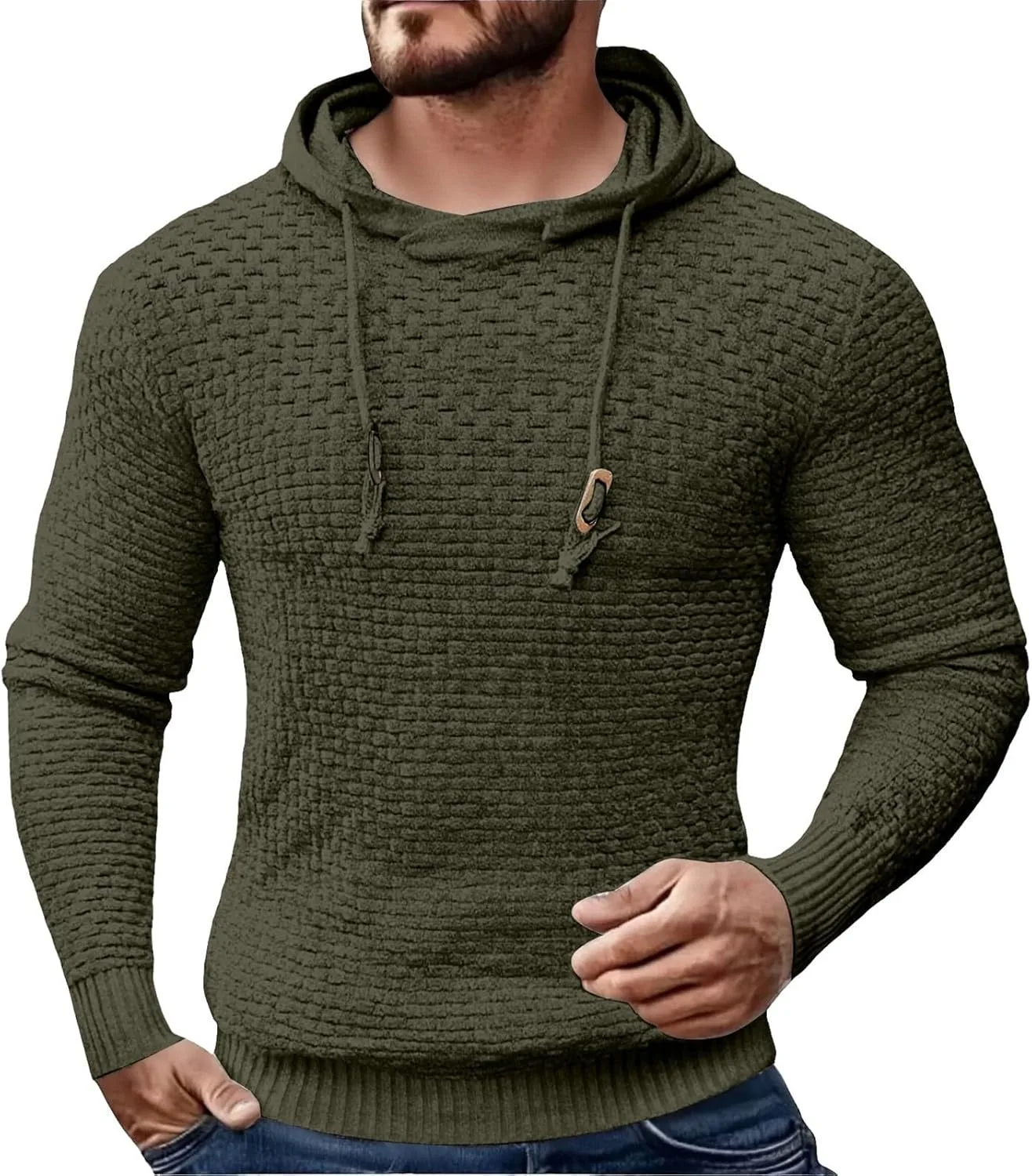 Мужская толстовка с капюшоном waffle knit, plus size
Мужская толстовка с капюшоном waffle knit, plus size