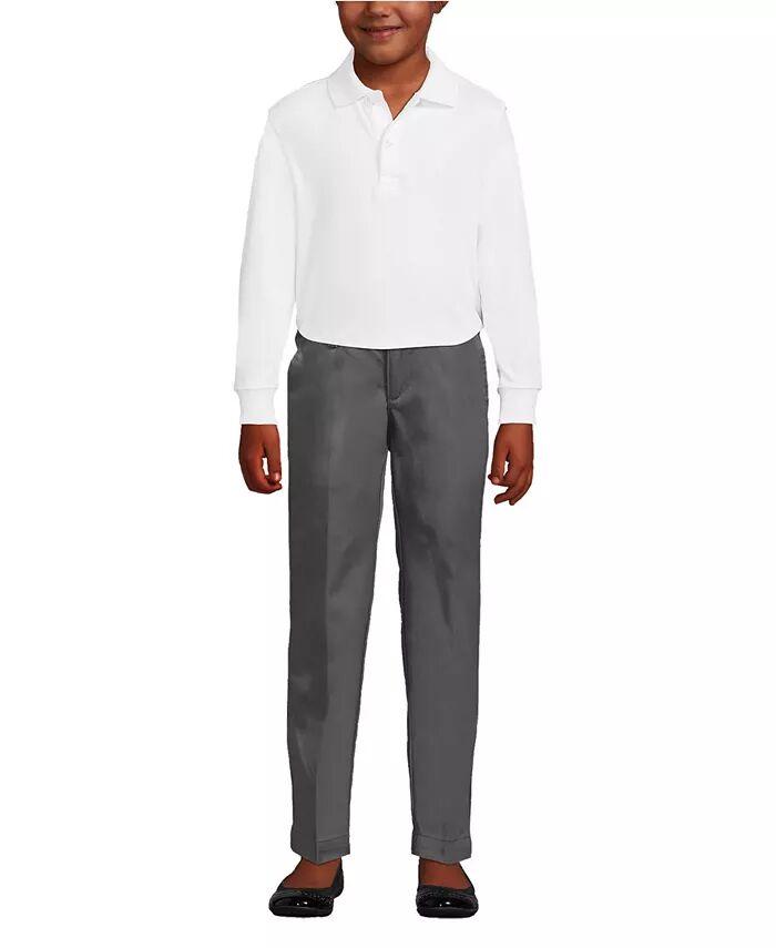 Рубашка-поло с длинным рукавом для девочек из интерлока Lands' End, белый
Рубашка-поло с длинным рукавом для девочек из интерлока Lands' End, белый