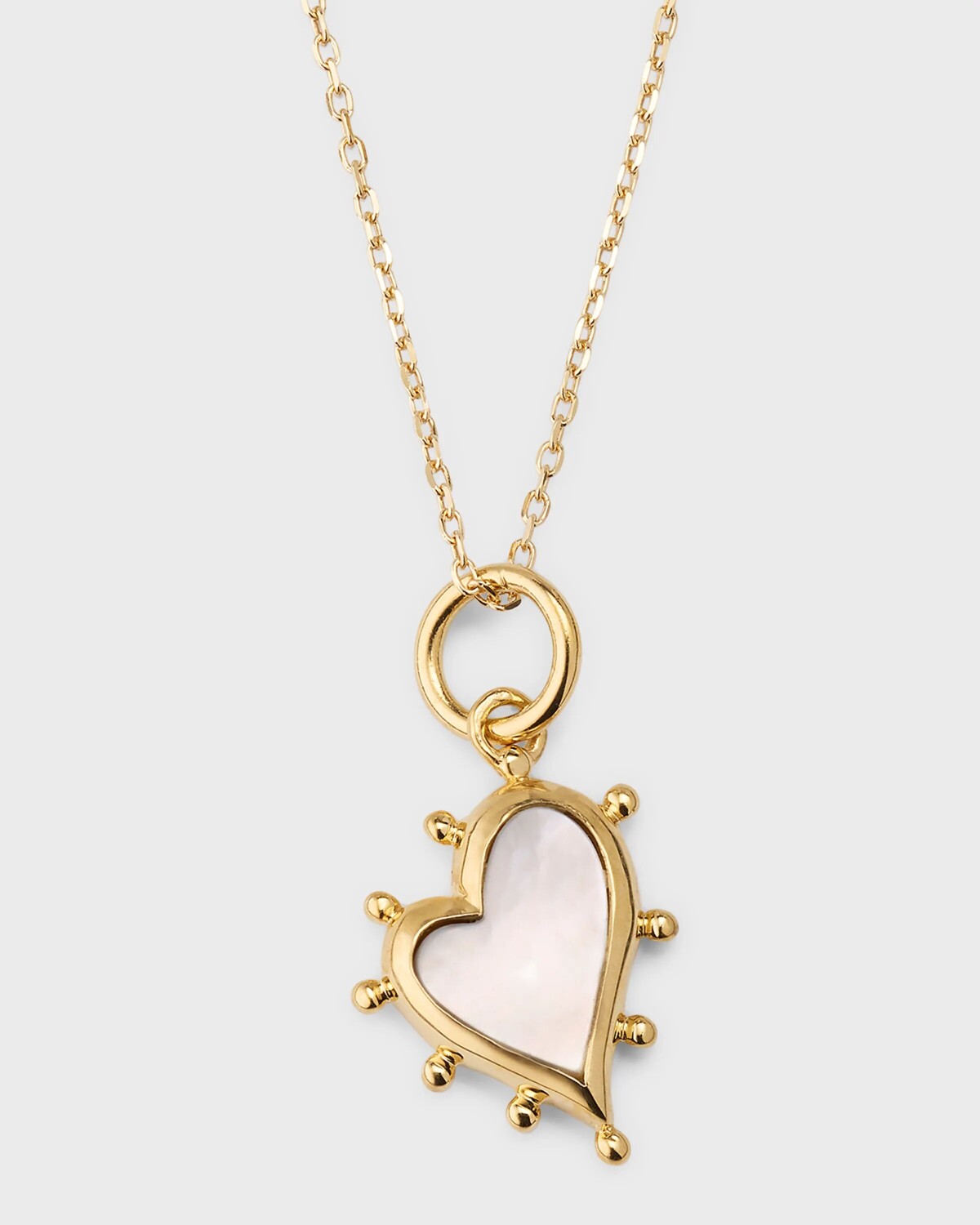 Миниатюрное колье в форме сердца из желтого золота 18 карат с перламутром Monica Rich Kosann, цвет Gold 
Миниатюрное колье в форме сердца из желтого золота 18 карат с перламутром Monica Rich Kosann, цвет Gold