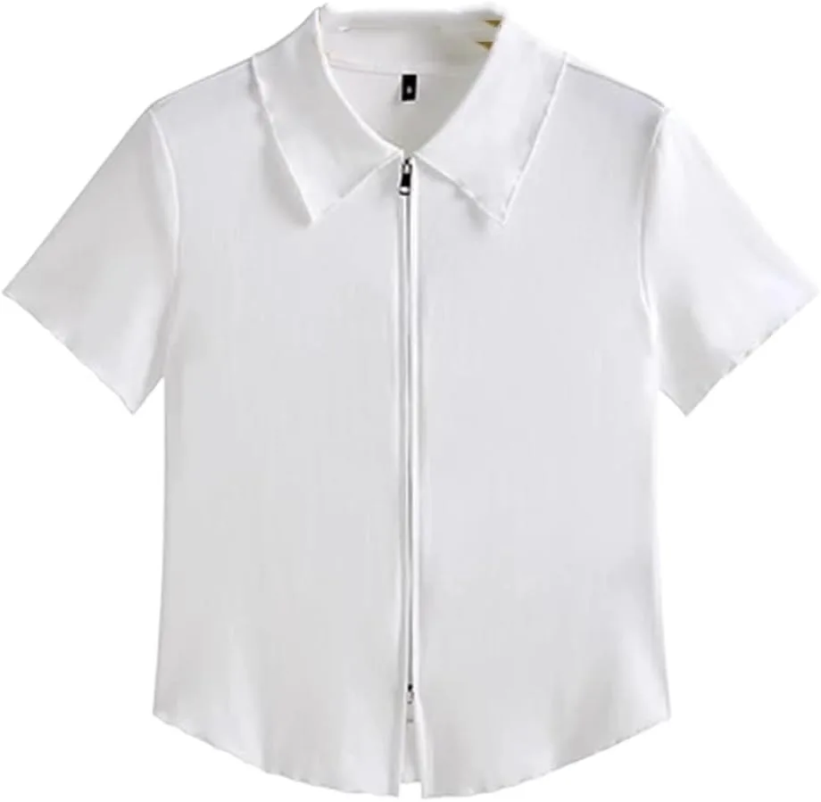 Женская футболка в корейском стиле Pink с коротким рукавом, Cotton, Curved Hem, Slim Fit, Zipper Collared
Женская футболка в корейском стиле Pink с коротким рукавом, Cotton, Curved Hem, Slim Fit, Zipper Collared