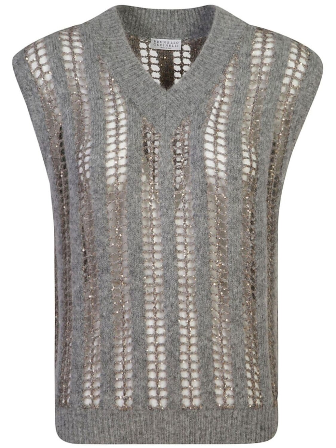 Brunello Cucinelli жилет, украшенный пайетками, серый
Brunello Cucinelli жилет, украшенный пайетками, серый