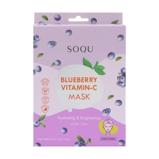 Маски для лица с черникой и витамином С SOQU
Маски для лица с черникой и витамином С SOQU