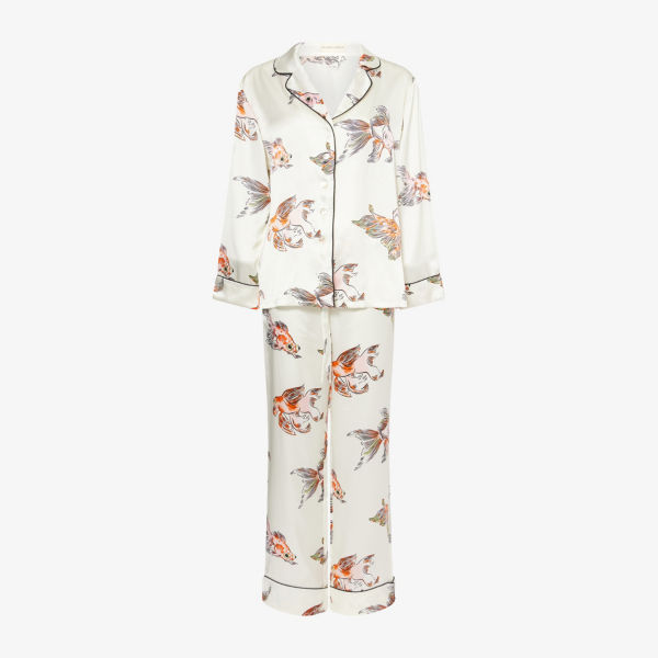 Пижама Olivia Von Halle из шелкового сатина с принтом, мультиколор
Пижама Olivia Von Halle из шелкового сатина с принтом, мультиколор