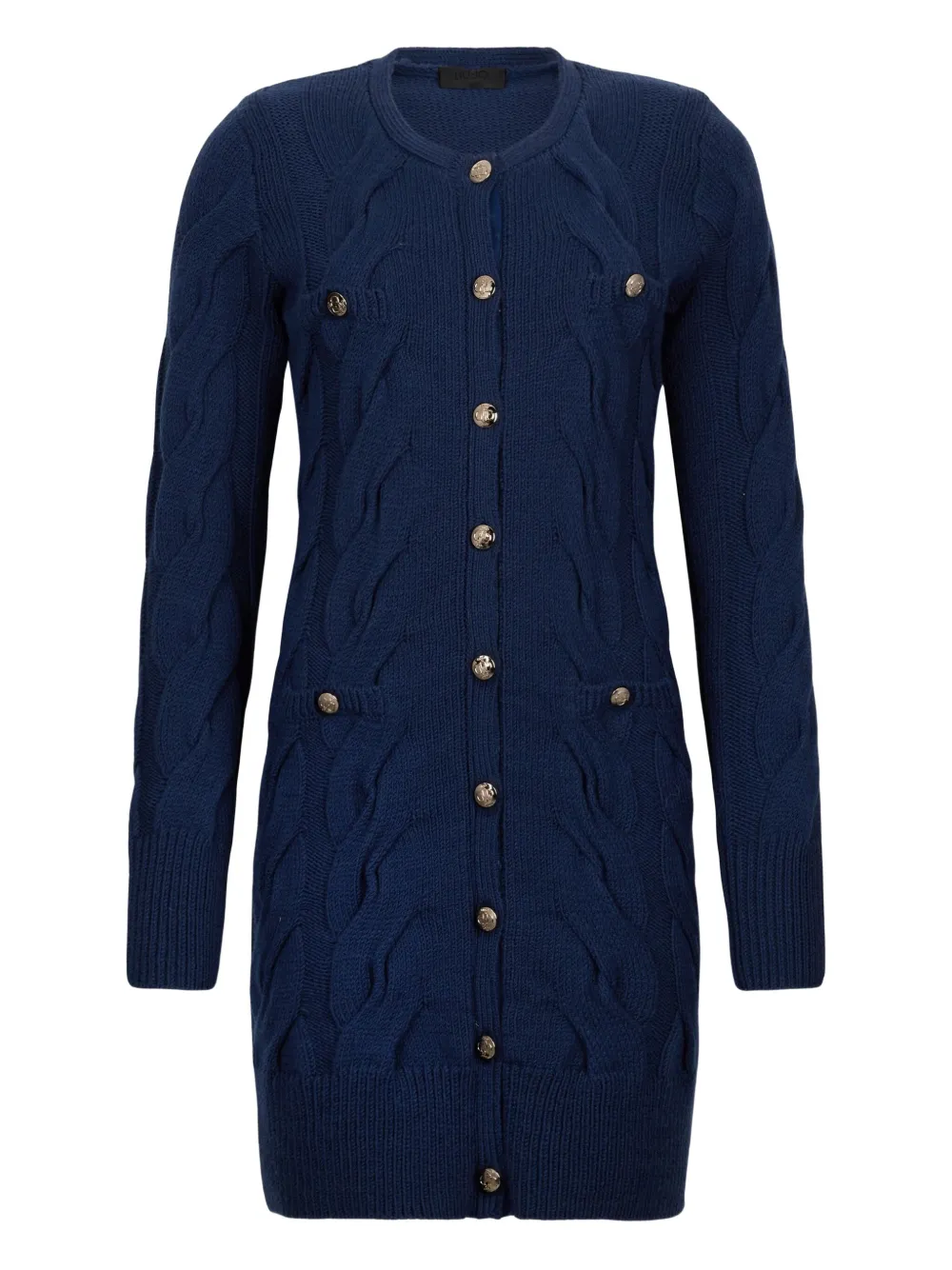 Платье вязаное косами на пуговицах LIU JO, синий
Платье вязаное косами на пуговицах LIU JO, синий