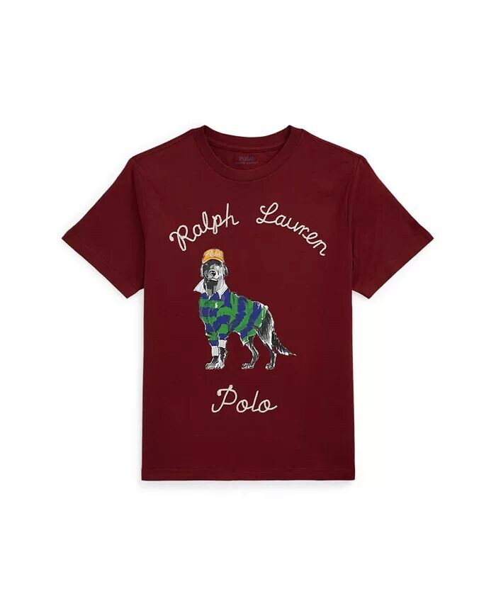 Хлопковая трикотажная футболка Big Boys с принтом собак Polo Ralph Lauren, красный
Хлопковая трикотажная футболка Big Boys с принтом собак Polo Ralph Lauren, красный