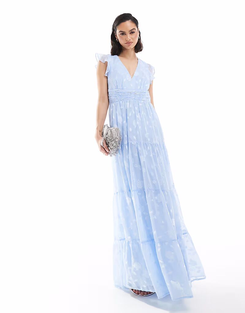 Платье макси с цветочным принтом и V-образным вырезом Maya Floral светло-голубого цвета
Платье макси с цветочным принтом и V-образным вырезом Maya Floral светло-голубого цвета