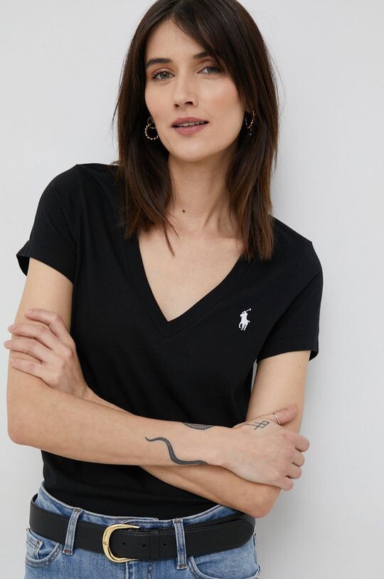 Хлопковая футболка Polo Ralph Lauren, черный 
Хлопковая футболка Polo Ralph Lauren, черный