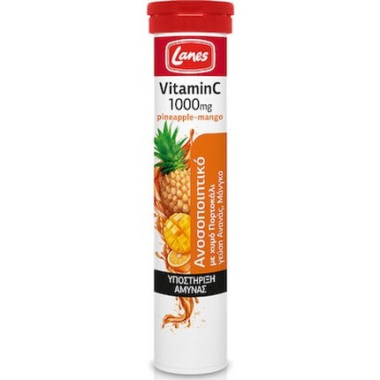 Витамин С Lanes 1000 мг Ананас - Манго - 20 шипучих таблеток Lane’S
Витамин С Lanes 1000 мг Ананас - Манго - 20 шипучих таблеток Lane’S