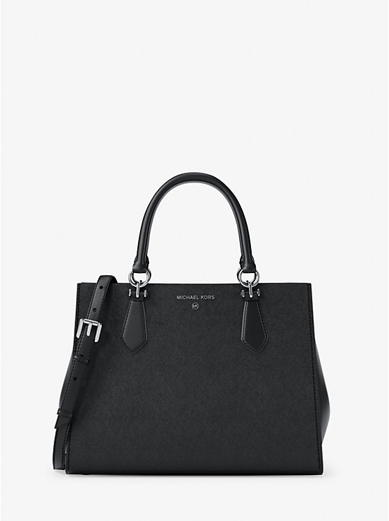 Сумка Marilyn среднего размера из сафьяновой кожи Michael Kors, черный
Сумка Marilyn среднего размера из сафьяновой кожи Michael Kors, черный