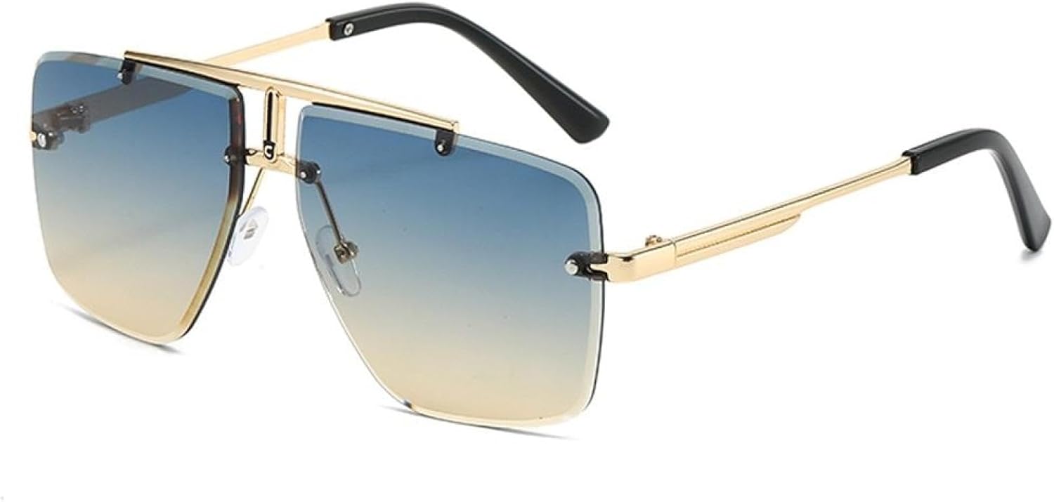 Солнцезащитные очки с двойной перемычкой, без оправы, винтажная оправа, мужские солнцезащитные очки с градиентными линзами и защитой от УФ-излучения SZVVBKK, Gold-green Yellow
Солнцезащитные очки с двойной перемычкой, без оправы, винтажная оправа, мужские солнцезащитные очки с градиентными линзами и защитой от УФ-излучения SZVVBKK, Gold-green Yellow