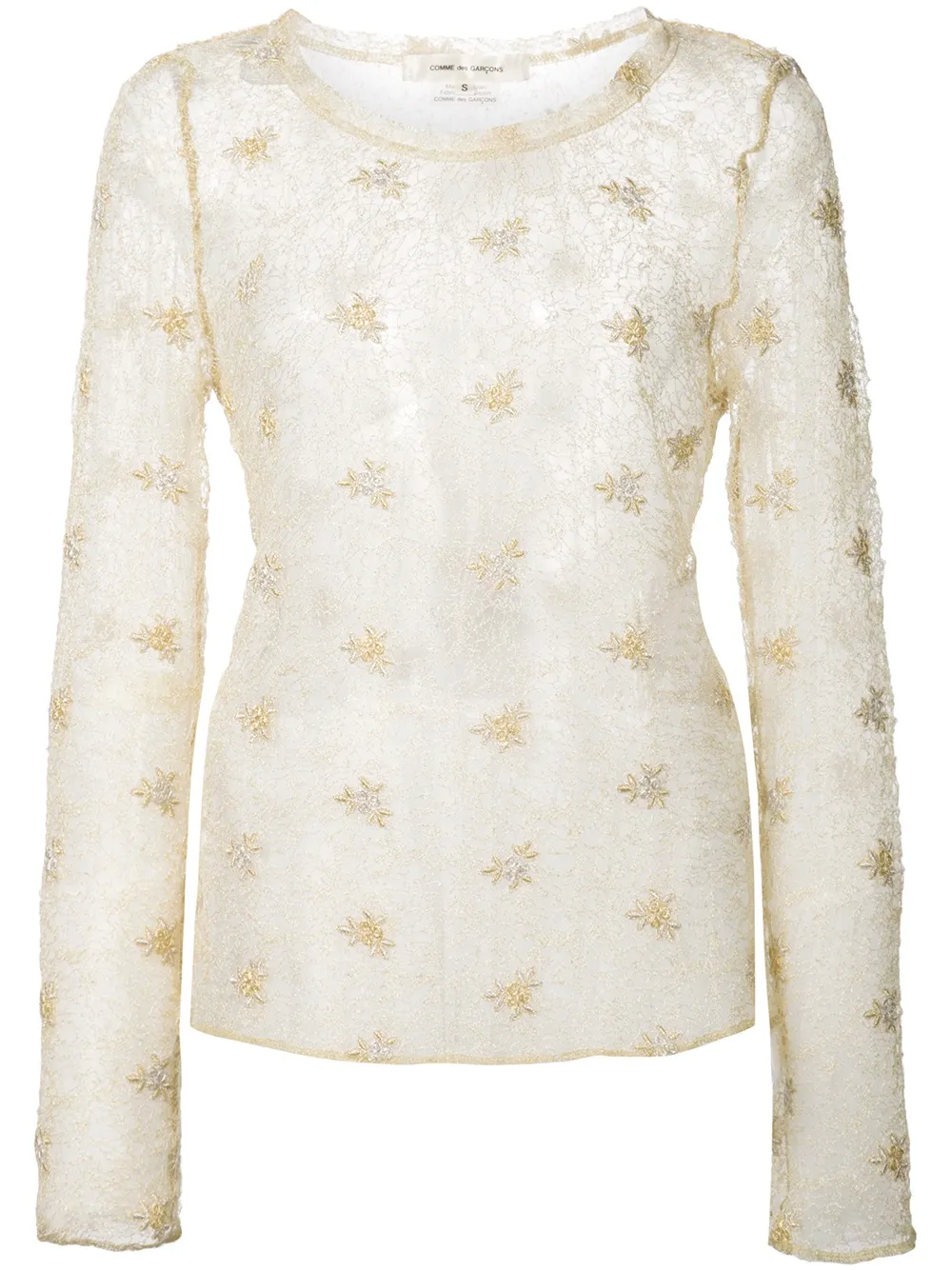 Блузка с вышивкой и расклешенным подолом COMME DES GARCONS, белый
Блузка с вышивкой и расклешенным подолом COMME DES GARCONS, белый