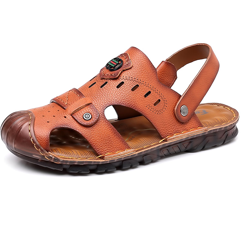 Мужские тапочки с TPR подошвой и закрытым носком Xiwencha, коричневый
Мужские тапочки с TPR подошвой и закрытым носком Xiwencha, коричневый