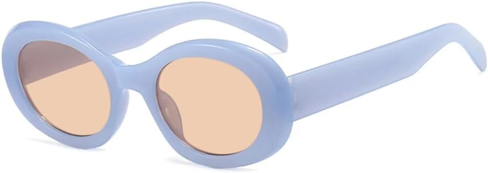 Солнцезащитные очки с защитой UV400 | Маленькие овальные линзы конфетного цвета | для женщин и мужчин, для занятий спортом на открытом воздухе и вождения DSVIGF, Blue Tea
Солнцезащитные очки с защитой UV400 | Маленькие овальные линзы конфетного цвета | для женщин и мужчин, для занятий спортом на открытом воздухе и вождения DSVIGF, Blue Tea