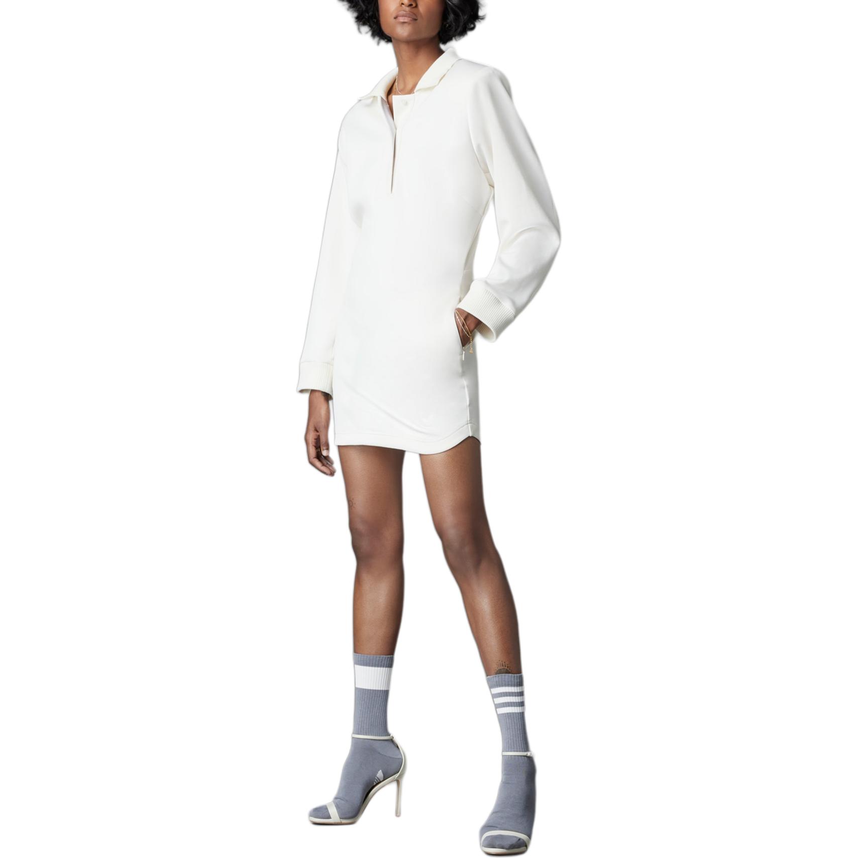 Синяя версия Длинное платье с рукавами Женское Розовое Белое Adidas Originals 
Синяя версия Длинное платье с рукавами Женское Розовое Белое Adidas Originals