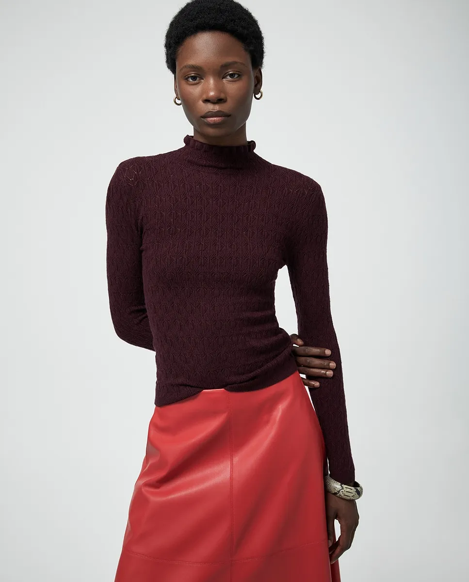 Свитер с воротником-стойкой Sfera, фиолетовый
Свитер с воротником-стойкой Sfera, фиолетовый