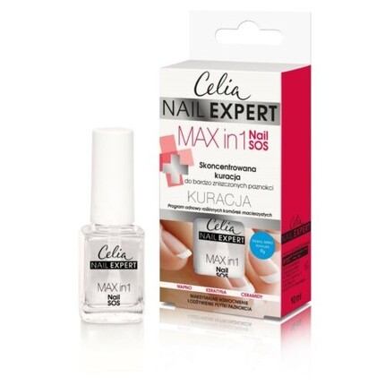 Nail Expert Max In 1 Nail Sos Концентрированное средство для ногтей 10 мл, Celia
Nail Expert Max In 1 Nail Sos Концентрированное средство для ногтей 10 мл, Celia