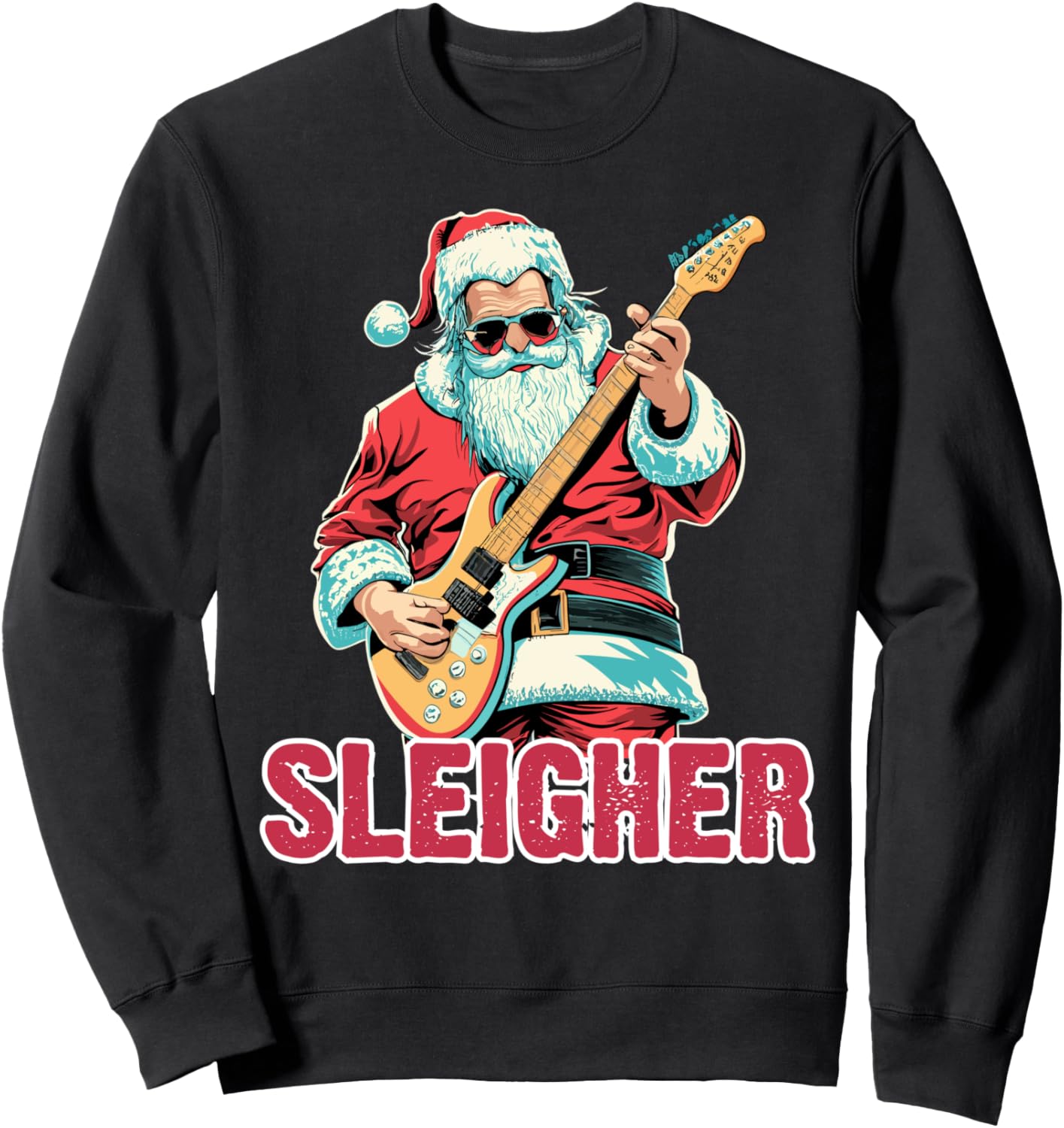 Толстовка с изображением Санта-Клауса и гитары на рождественских санях Sleigher Christmas Gifts, черный
Толстовка с изображением Санта-Клауса и гитары на рождественских санях Sleigher Christmas Gifts, черный