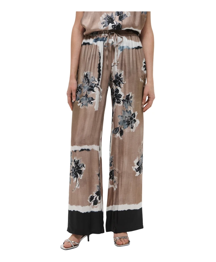 Брюки с шелковым принтом Ermanno Scervino, бежевый
Брюки с шелковым принтом Ermanno Scervino, бежевый