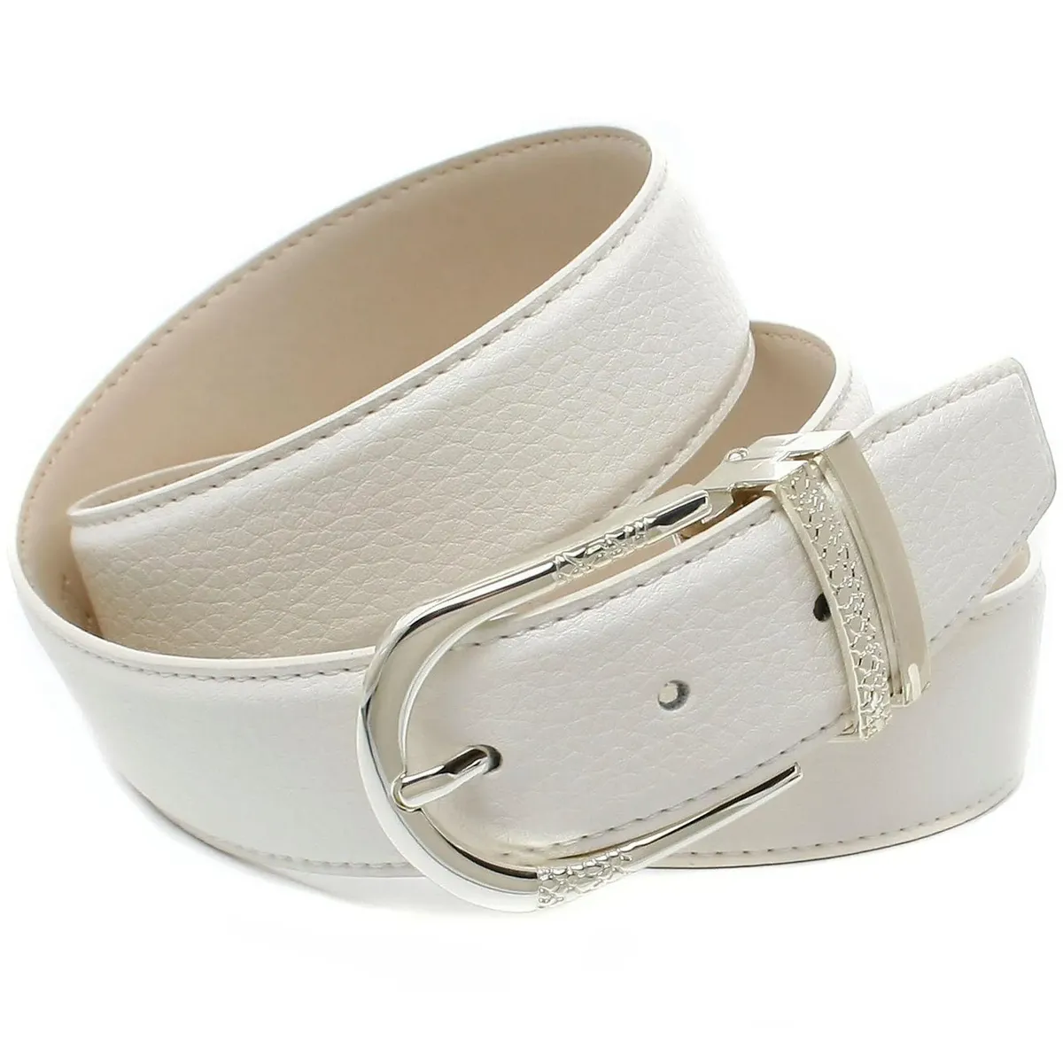 Кожаный ремень Anthoni Crown с металлическими петлями и разными узорами, белый
Кожаный ремень Anthoni Crown с металлическими петлями и разными узорами, белый