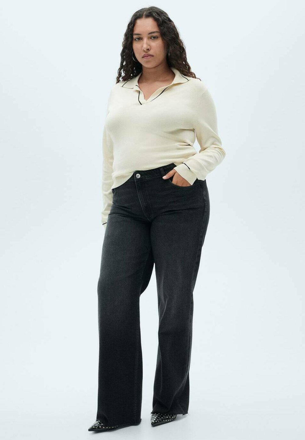 Джинсы свободного кроя Mango, черный деним
Джинсы свободного кроя Mango, черный деним