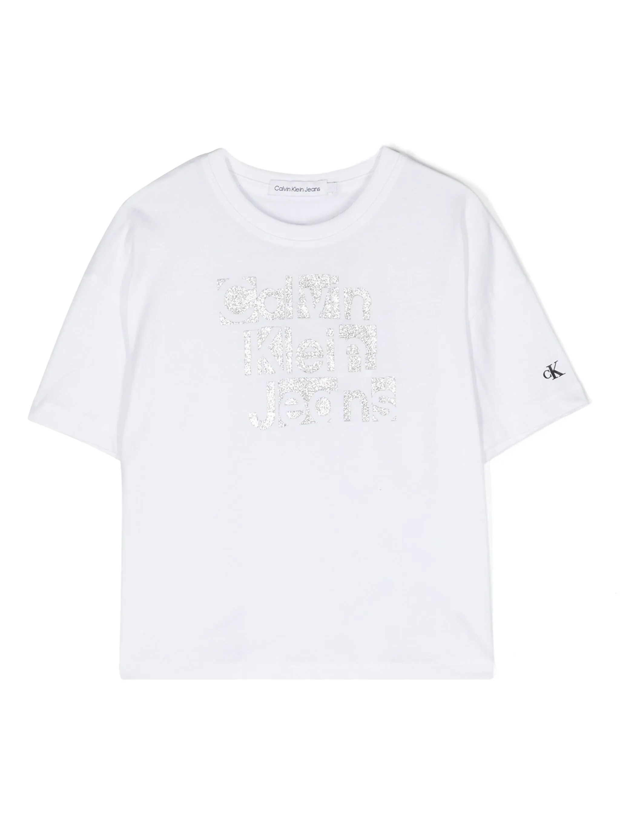 Футболка с логотипом и блестками Calvin Klein Kids, белый
Футболка с логотипом и блестками Calvin Klein Kids, белый