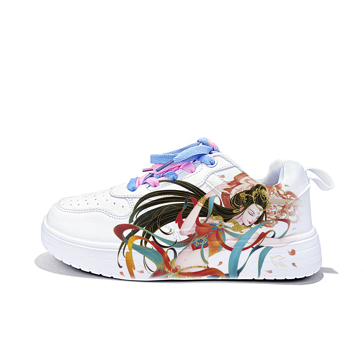 Cold cicadas yesterday Низкие повседневные кроссовки унисекс белые "Дуньхуанские летящие небеса" женственные, цвет White-Dunhuang Flying Sky Girlish-ZLA2157D
Cold cicadas yesterday Низкие повседневные кроссовки унисекс белые "Дуньхуанские летящие небеса" женственные, цвет White-Dunhuang Flying Sky Girlish-ZLA2157D