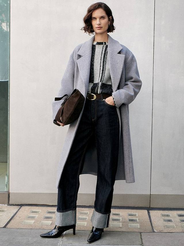 Роскошное двубортное пальто из шерсти элизы Whistles, серый
Роскошное двубортное пальто из шерсти элизы Whistles, серый