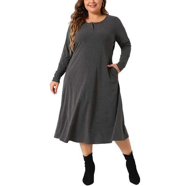Футболка-платье для женщин Plus size с длинным рукавом, карманами и застежкой на пуговицах Agnes Orinda, Dark Gray
Футболка-платье для женщин Plus size с длинным рукавом, карманами и застежкой на пуговицах Agnes Orinda, Dark Gray