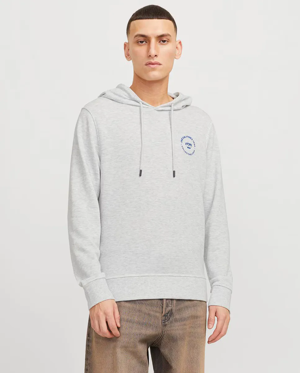 Мужская толстовка с капюшоном и длинными рукавами, с логотипом спереди Jack & Jones, белый
Мужская толстовка с капюшоном и длинными рукавами, с логотипом спереди Jack & Jones, белый