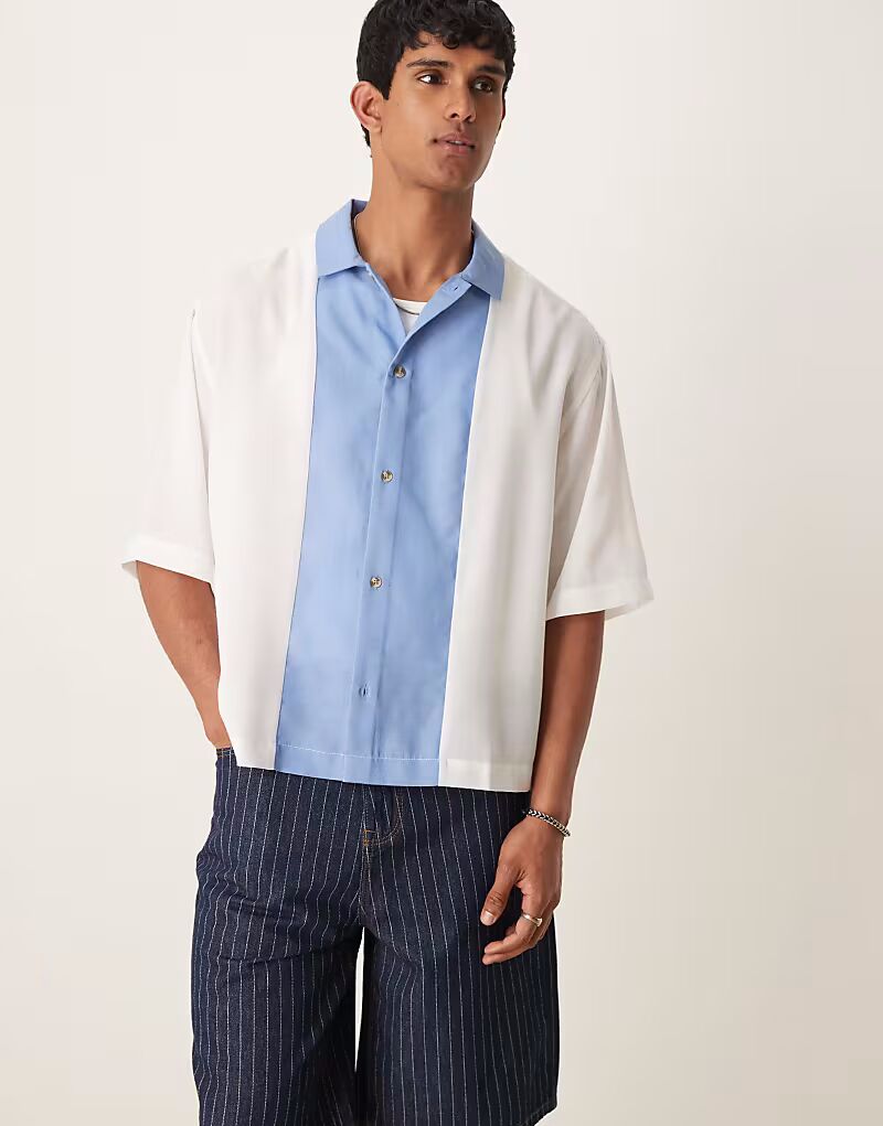 Рубашка свободного кроя ASOS DESIGN свободного кроя синего и серого цвета с выкройкой и пошивом
Рубашка свободного кроя ASOS DESIGN свободного кроя синего и серого цвета с выкройкой и пошивом