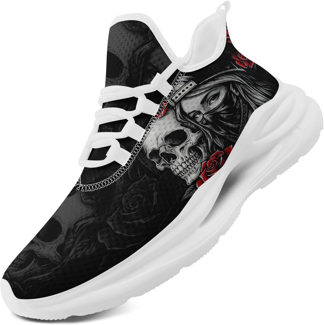 Мужские легкие беговые кроссовки, удобные, в готическом стиле с черепом, повседневные спортивные кроссовки для тренажерного зала, ходьбы, тенниса, для женщин Coolcustomize, белый
Мужские легкие беговые кроссовки, удобные, в готическом стиле с черепом, повседневные спортивные кроссовки для тренажерного зала, ходьбы, тенниса, для женщин Coolcustomize, белый