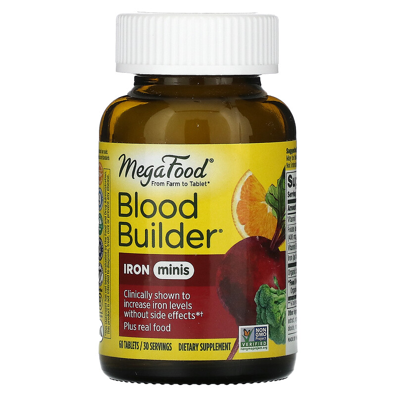 MegaFood, Blood Builder в мини-таблетках, 60 таблеток 
MegaFood, Blood Builder в мини-таблетках, 60 таблеток