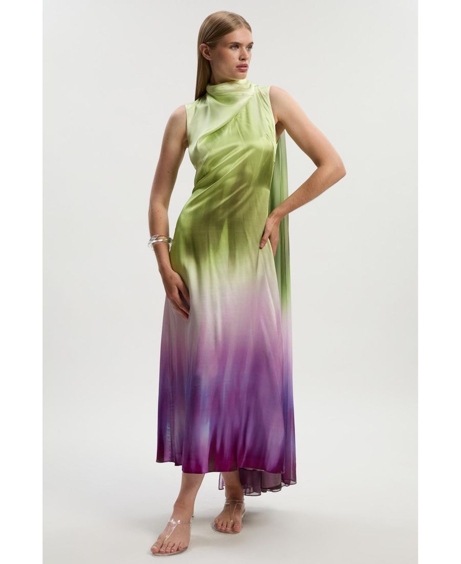 Женское атласное платье-накидка миди с эффектом омбре Karen Millen, Multi
Женское атласное платье-накидка миди с эффектом омбре Karen Millen, Multi