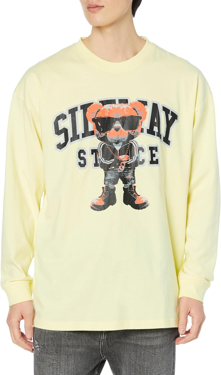 Мужская футболка с длинным рукавом и принтом медведя Improbes 70099 Improves, желтый
Мужская футболка с длинным рукавом и принтом медведя Improbes 70099 Improves, желтый