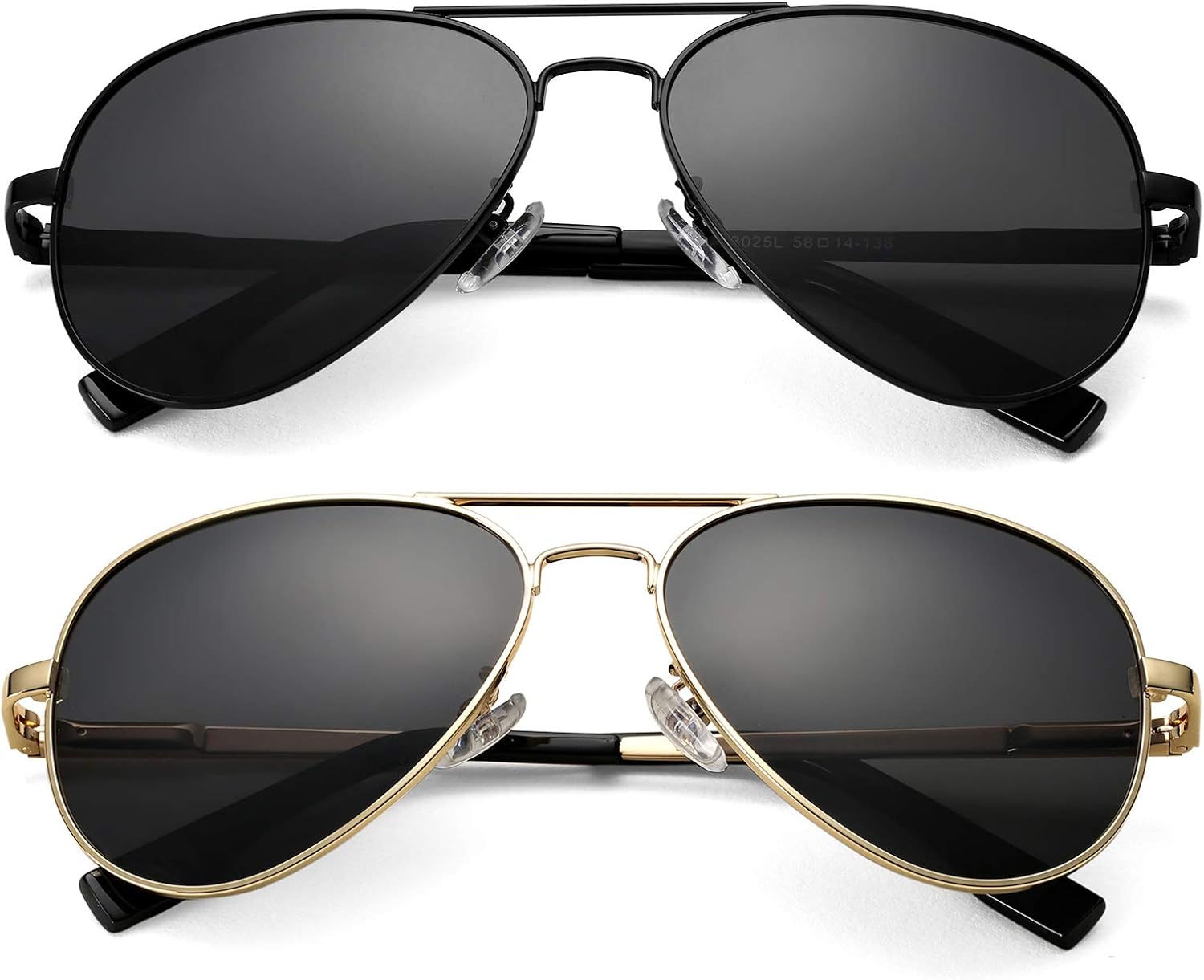 Поляризованные солнцезащитные очки-авиаторы NULOOQ Extra Small для женщин, мужчин, подростков и детей с маленьким лицом, диаметр линз 52 мм и 58 мм, A1* (Gold/Black + Black/Black) - 2 Pack
Поляризованные солнцезащитные очки-авиаторы NULOOQ Extra Small для женщин, мужчин, подростков и детей с маленьким лицом, диаметр линз 52 мм и 58 мм, A1* (Gold/Black + Black/Black) - 2 Pack