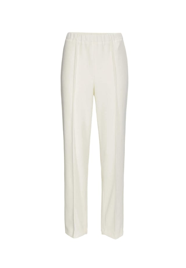 Короткий размер: удобные брюки в рубчик Goldner, белый
Короткий размер: удобные брюки в рубчик Goldner, белый