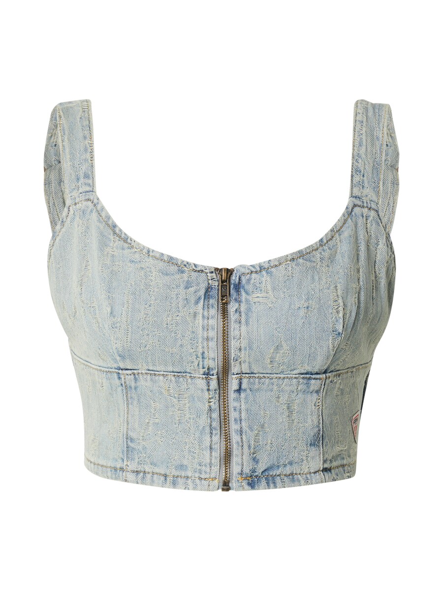 Топ GUESS Originals, синий деним
Топ GUESS Originals, синий деним