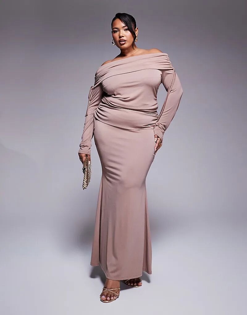 Юбка макси с защипом на талии и сборками по бокам из норки ASOS
Юбка макси с защипом на талии и сборками по бокам из норки ASOS