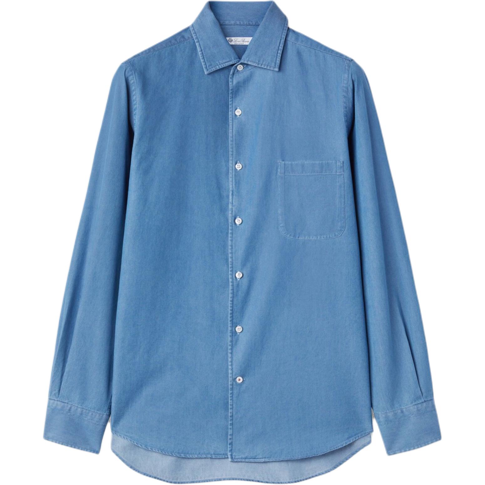 Футболка с нагрудным карманом и длинными рукавами Loro Piana, синяя
Футболка с нагрудным карманом и длинными рукавами Loro Piana, синяя